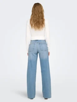 ONLCHRIS Middels høy midje Wide Leg Fit Jeans