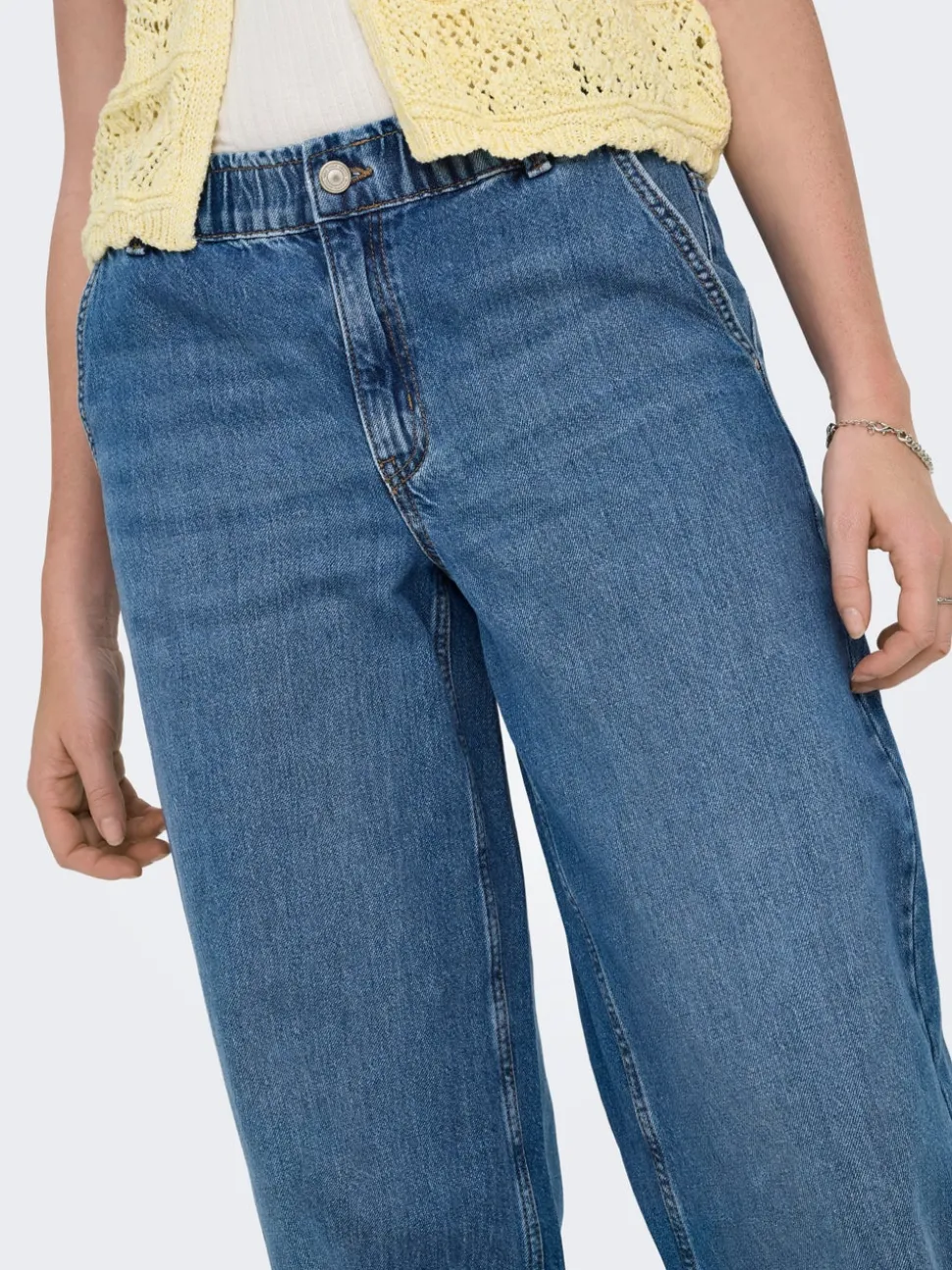 ONLCOMET Middels høy midje Wide Leg Fit Jeans