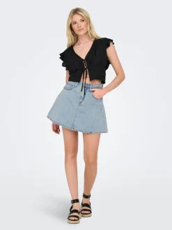 ONLEDEN Denim Denimskjørt Kort skjørt