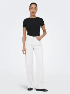 ONLELLA Middels høy midje Wide Leg Fit Jeans