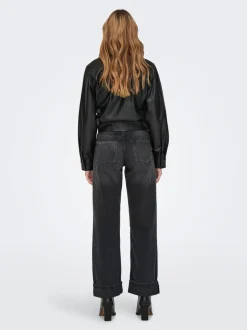 ONLELLA Middels høy midje Wide Leg Fit Jeans