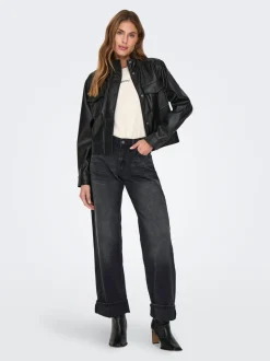 ONLELLA Middels høy midje Wide Leg Fit Jeans