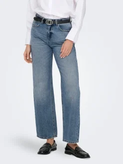 ONLELLA Middels høy midje Straight Fit Jeans