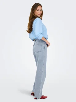 ONLELLA Middels høy midje Straight Fit Jeans