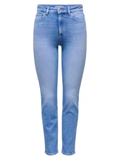 ONLEMILY Høy midje Straight Fit Ankellengde Jeans