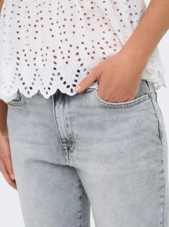ONLEMILY Høy midje Straight Fit Ankellengde Jeans