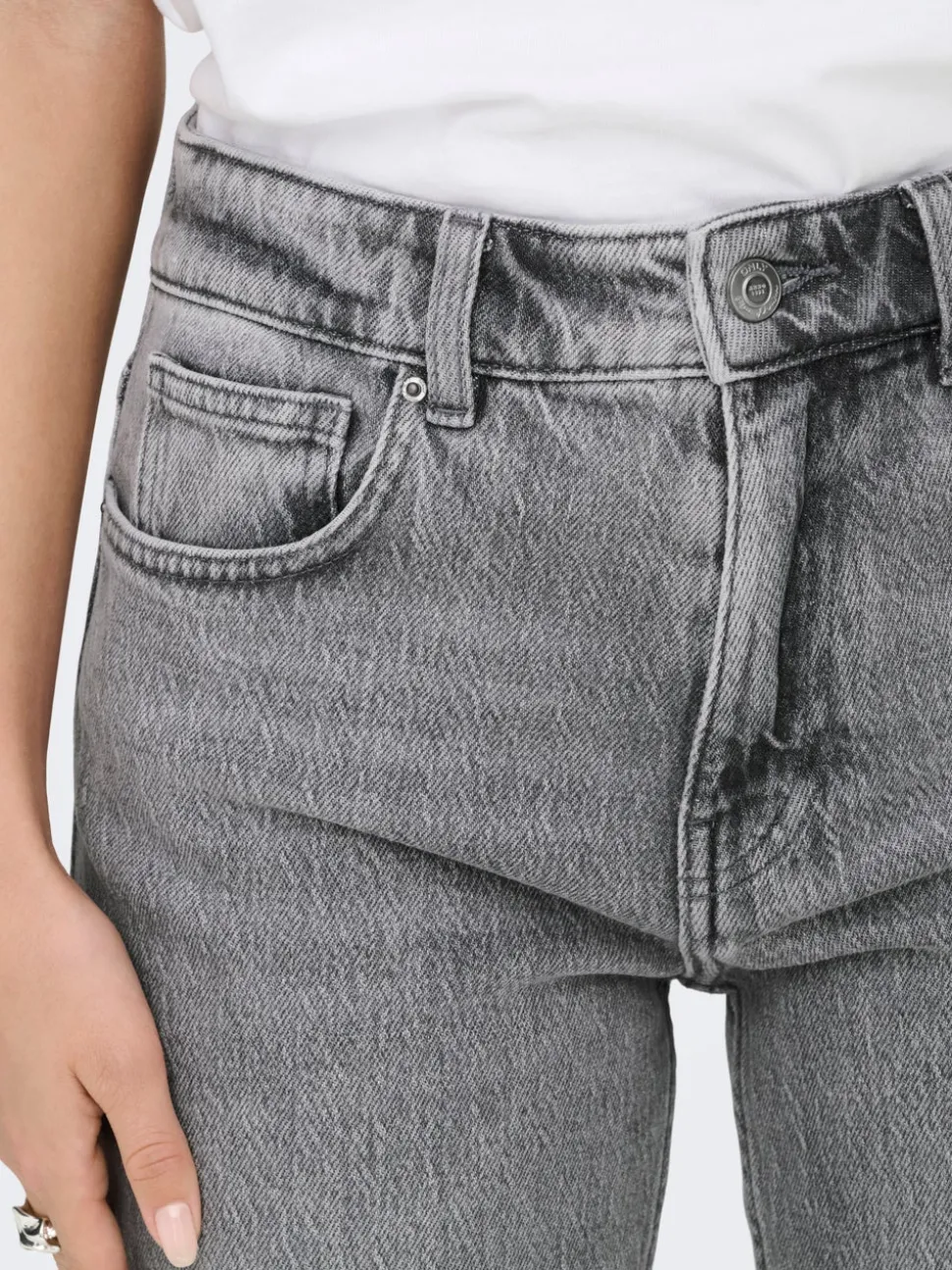 ONLEMILY Høy midje Straight Fit Ankellengde Jeans