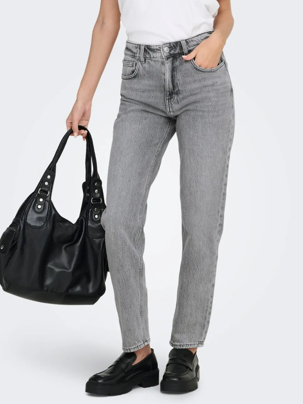 ONLEMILY Høy midje Straight Fit Ankellengde Jeans