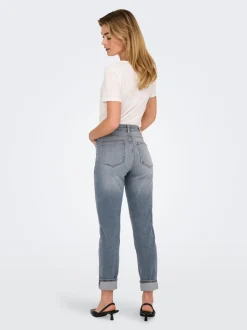 ONLEMILY Høy midje Straight Fit Ankellengde Jeans