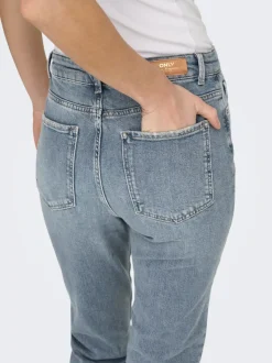 ONLEMILY Høy midje Straight Fit Ankellengde Jeans