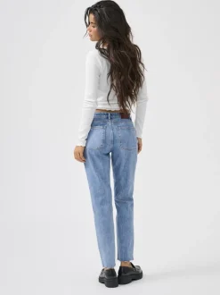 ONLEMILY Høy midje Straight Fit Cropped Jeans