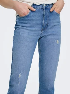 ONLEMILY Høy midje Straight Fit Ankellengde Jeans