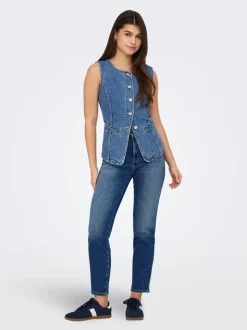 ONLEMILY Høy midje Straight Fit Ankellengde Jeans