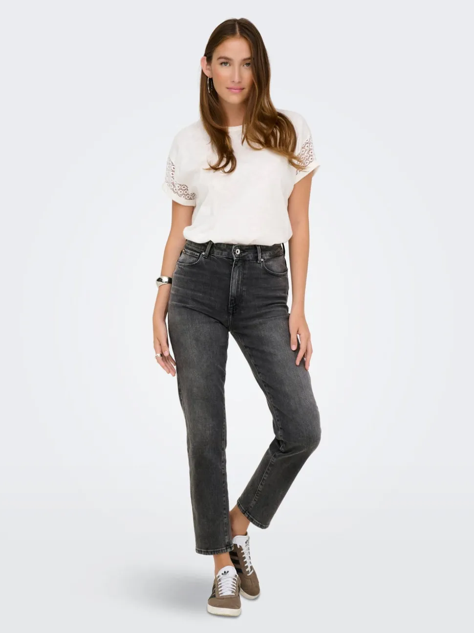 ONLEMILY Høy midje Straight Fit Ankellengde Jeans