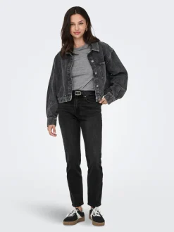 ONLEMILY Høy midje Straight Fit Ankellengde Jeans