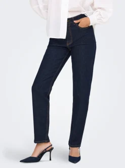 ONLEMILY Høy midje Straight Fit Ankellengde Jeans