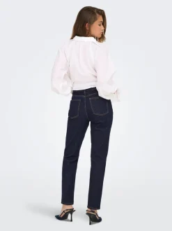 ONLEMILY Høy midje Straight Fit Ankellengde Jeans
