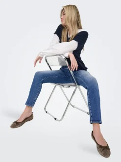 ONLEMILY-MILA Høy midje Straight Fit Ankellengde Jeans