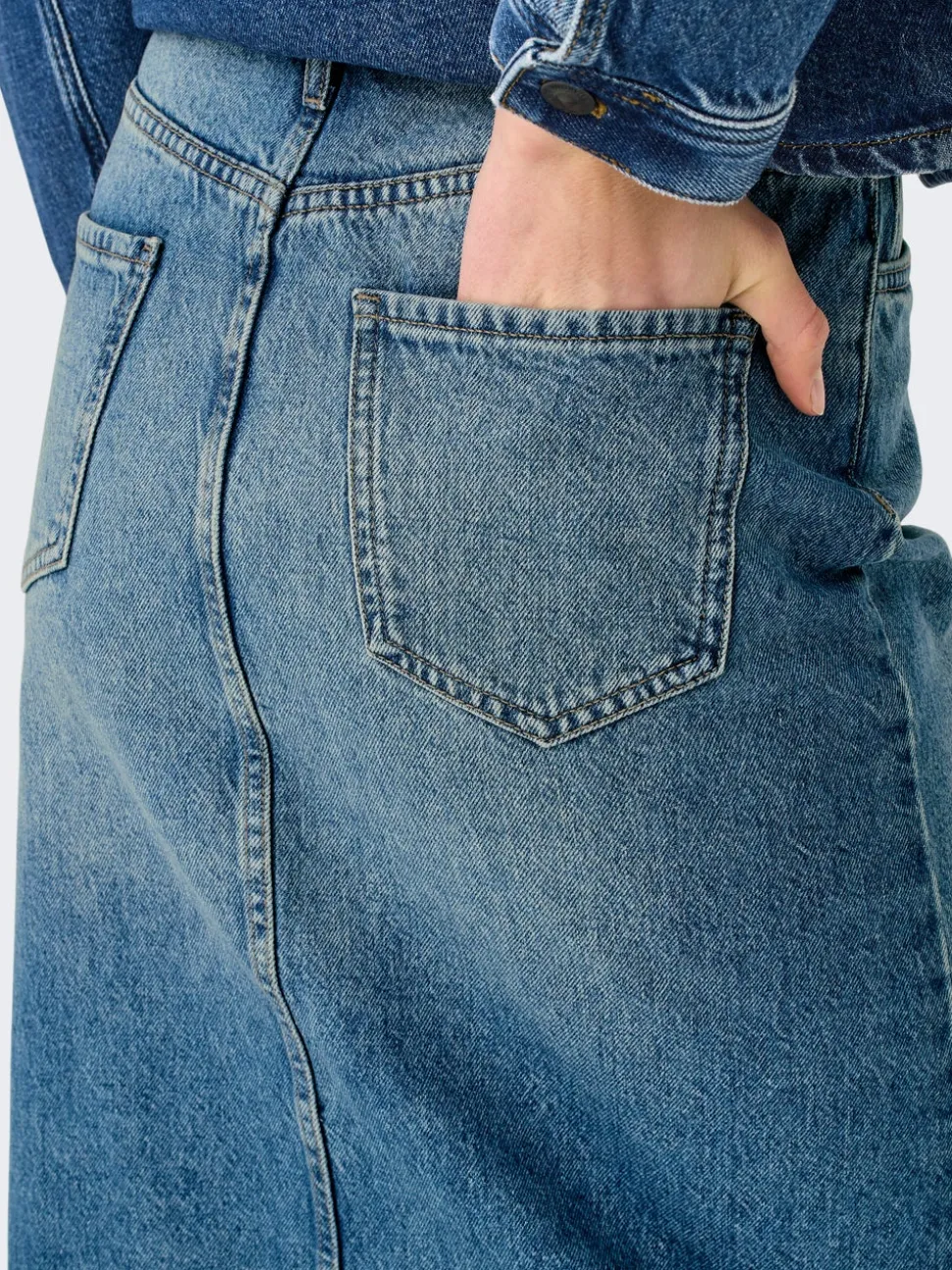ONLENYA Denim Denimskjørt Midiskjørt