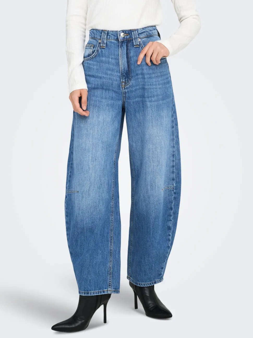 ONLFRANKIE Høy midje Barrel-passform Ankellengde Jeans