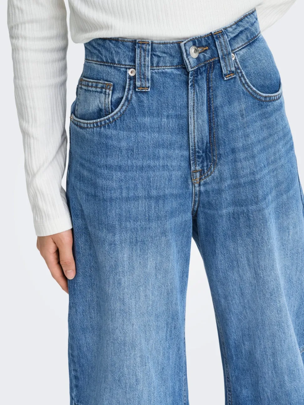 ONLFRANKIE Høy midje Barrel-passform Ankellengde Jeans