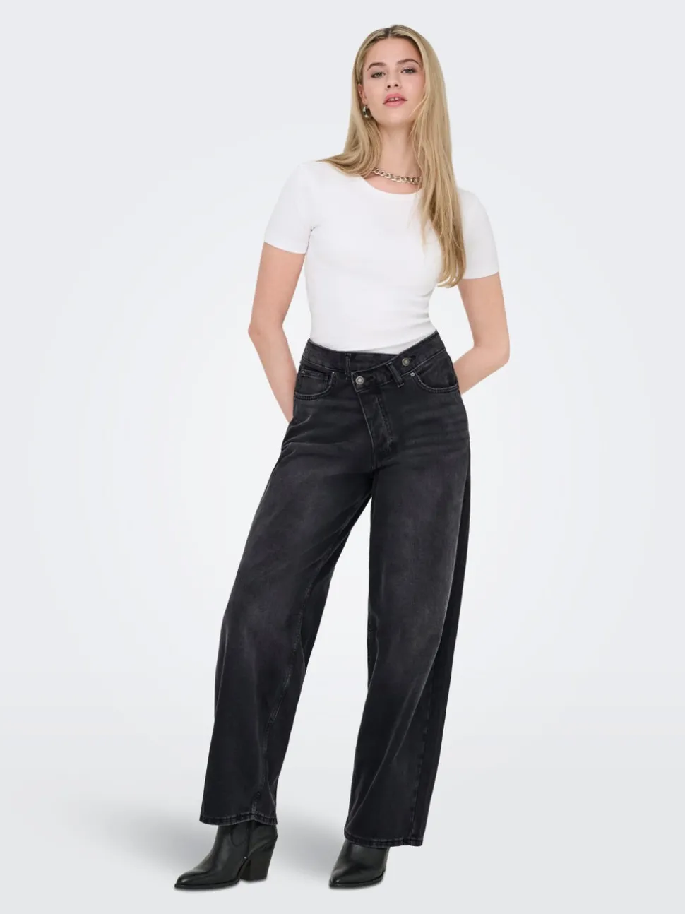 ONLGIORGIA Middels høy midje Baggy Fit Jeans