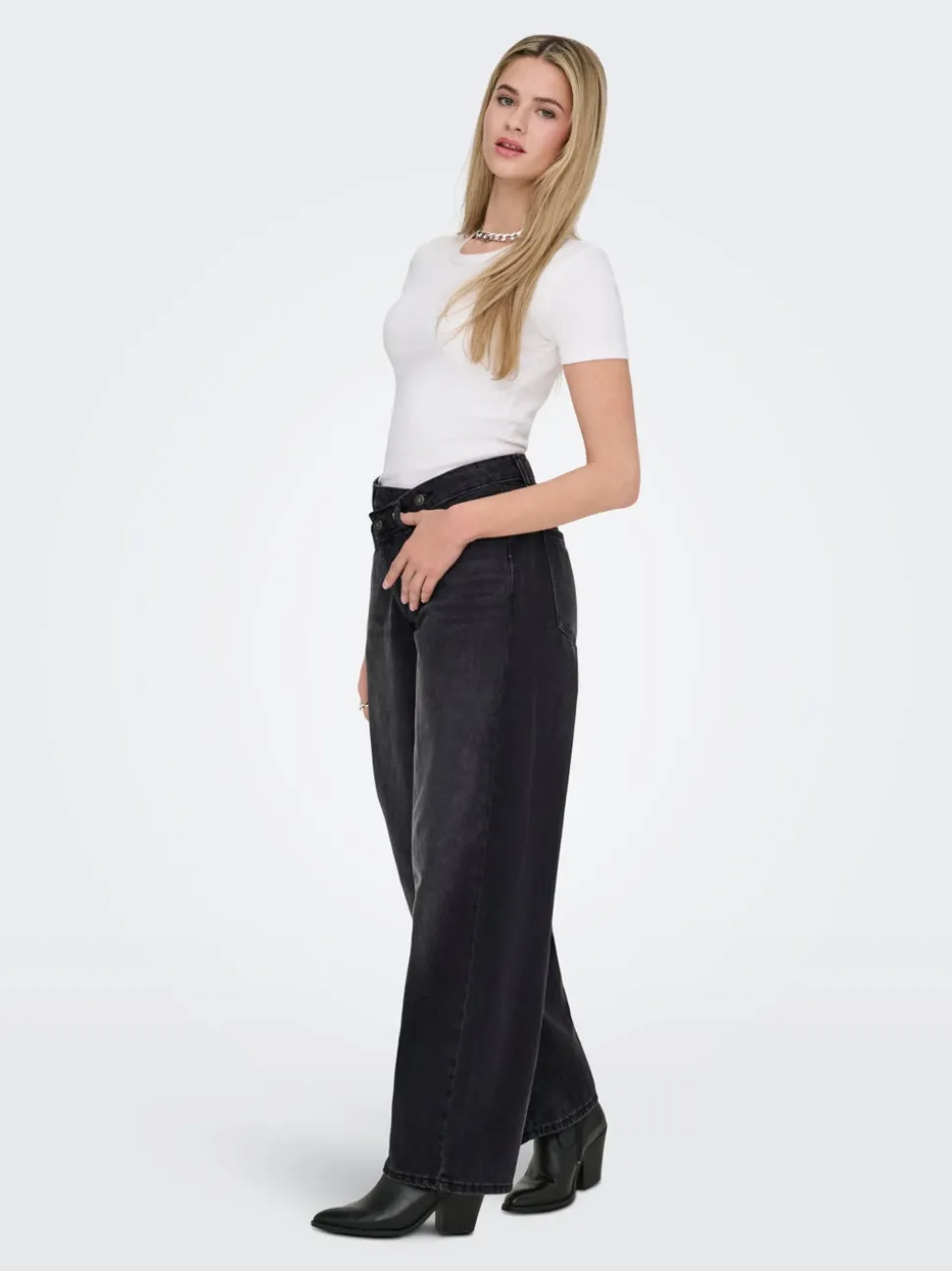 ONLGIORGIA Middels høy midje Baggy Fit Jeans