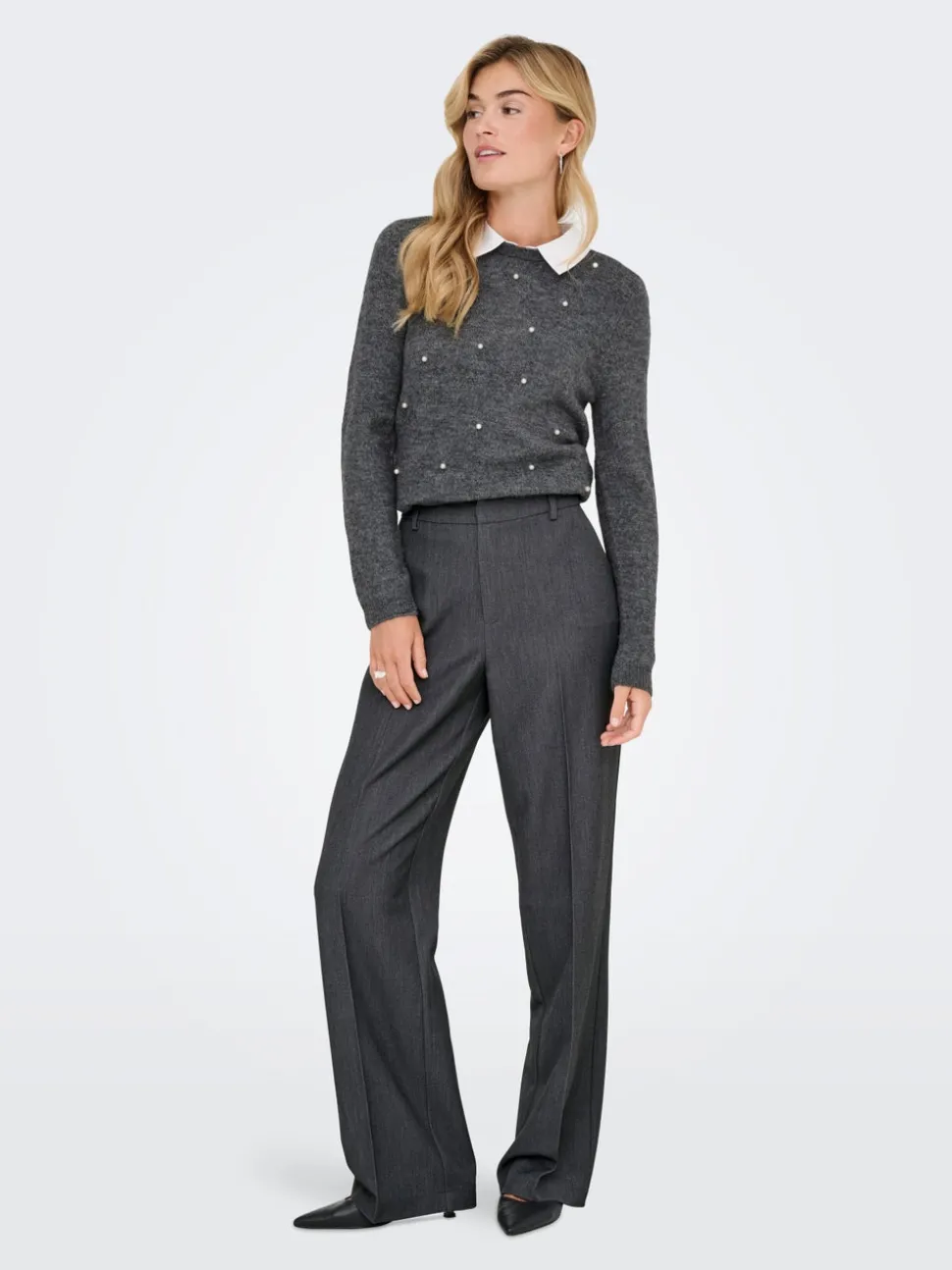 ONLHATTIE-LANA Straight Tapered Fit Bukser med vide ben