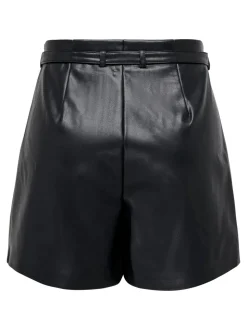 ONLHEIDI Middels høy midje Regular Fit Shorts i kunstskinn