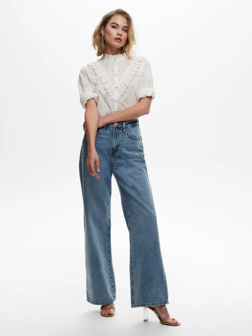 ONLHOPE Høy midje Wide Leg Fit Jeans