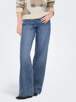 ONLHOPE Middels høy midje Wide Leg Fit Jeans