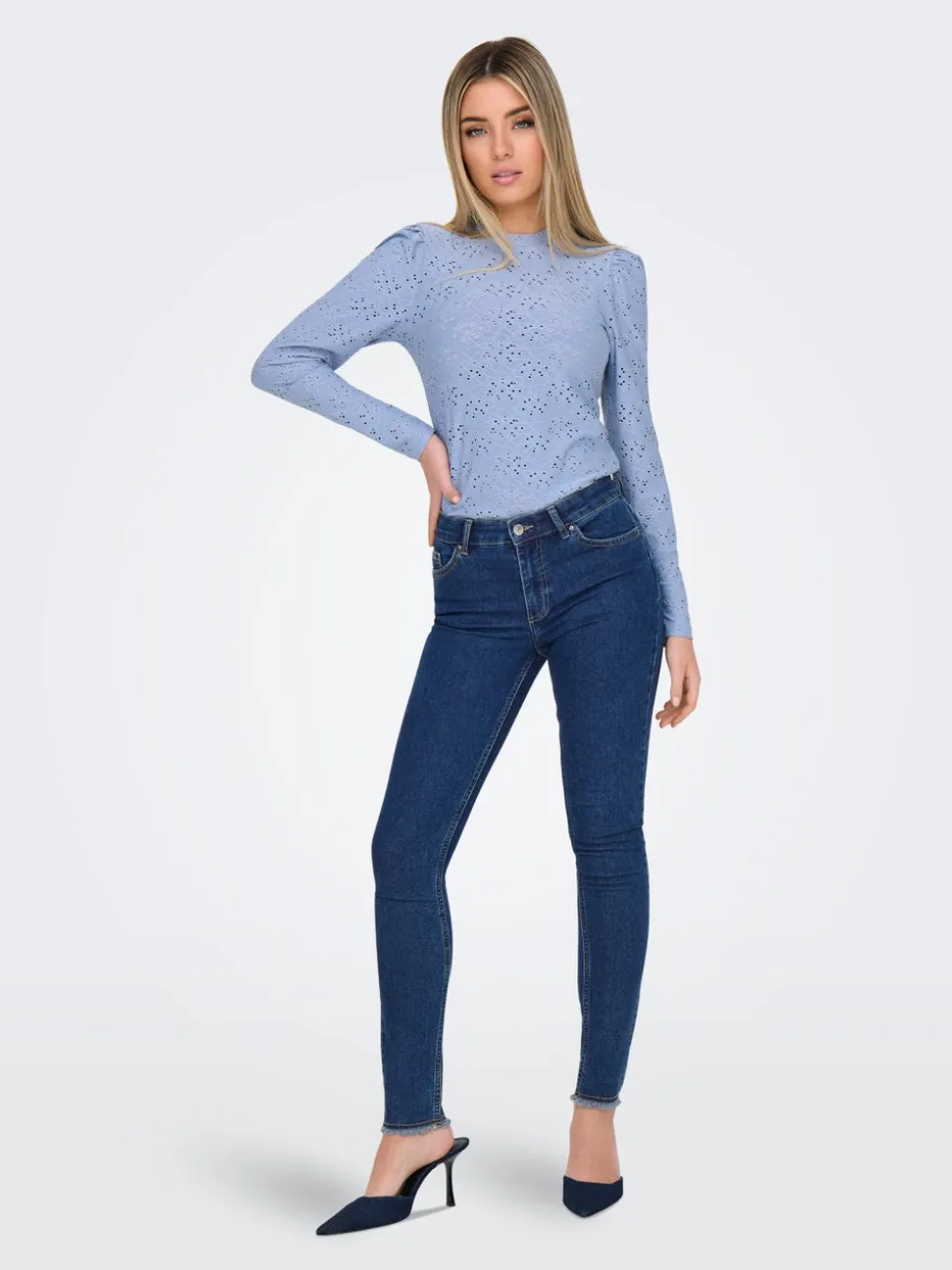 ONLHUSH Middels høy midje Skinny Fit Ankellengde Jeans