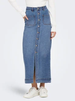 ONLIRINA Denim Denimskjørt Langt skjørt