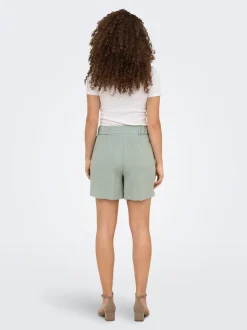 ONLITA Høy midje Regular Fit Lin Bermudashorts