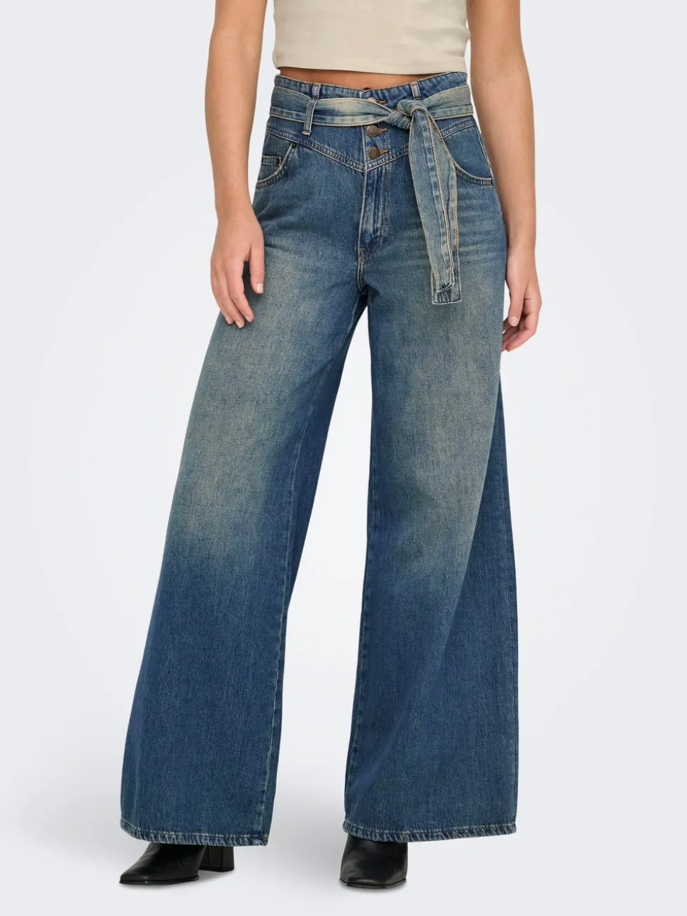ONLJOELLE Høy midje Wide Leg Fit Jeans