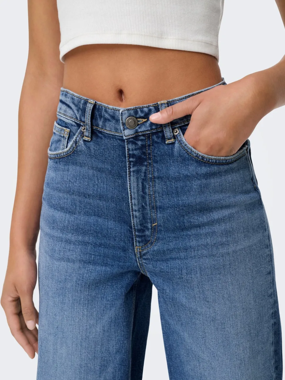ONLJUICY Høy midje Wide Leg Fit Jeans