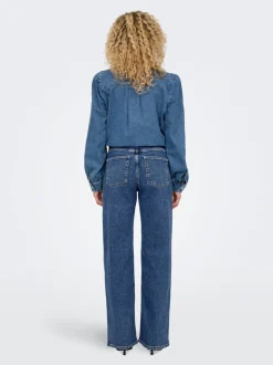 ONLJUICY Høy midje Wide Leg Fit Jeans
