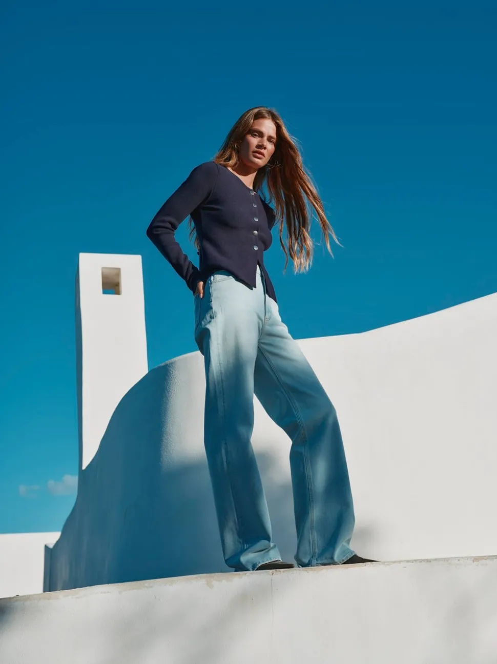 ONLJUICY Høy midje Wide Leg Fit Jeans