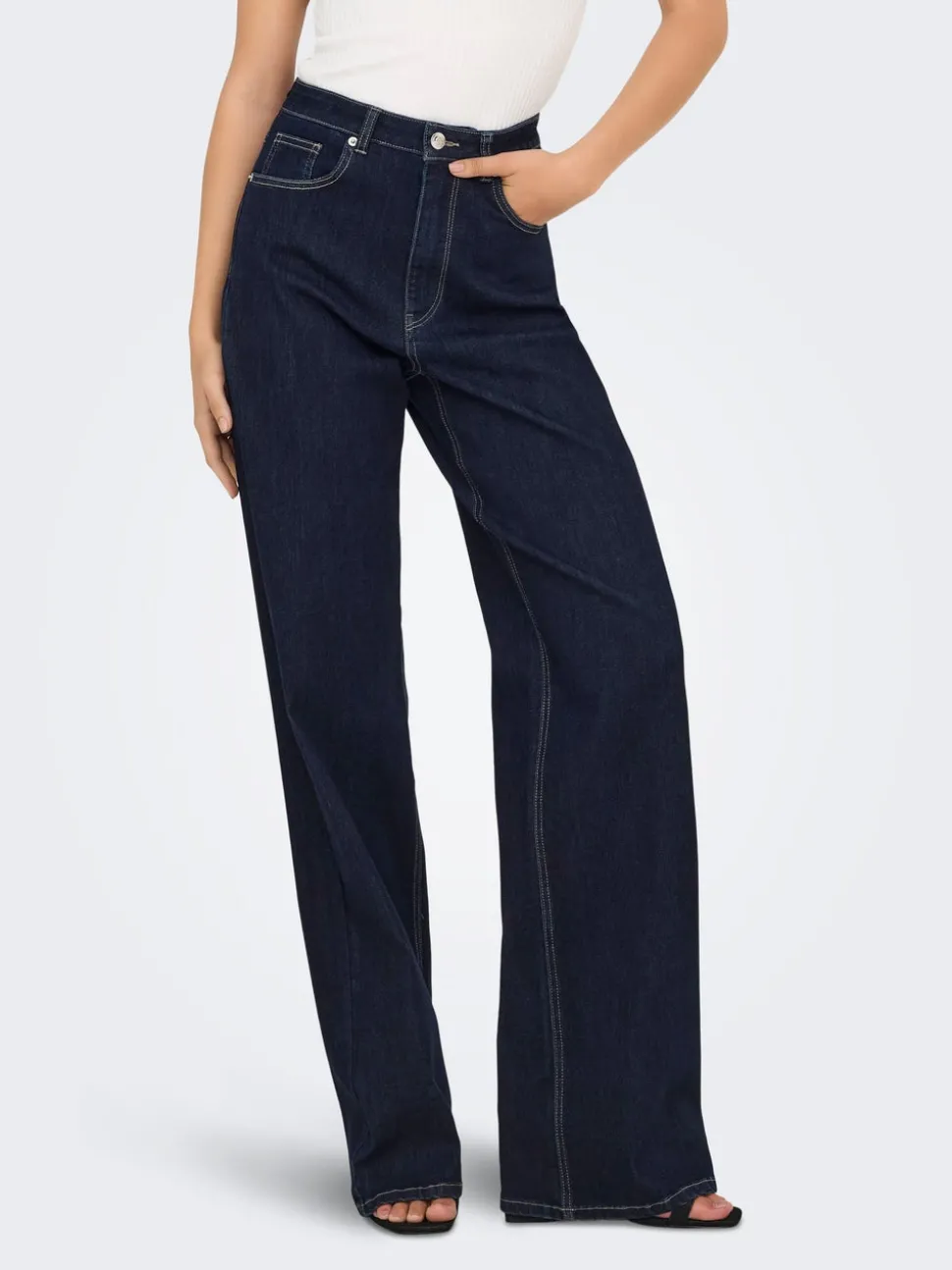 ONLJUICY-WAUW Høy midje Wide Leg Fit Jeans