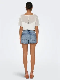 ONLKELLY Høy midje Regular Fit Denimshorts