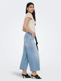 ONLLORAN Middels høy midje Wide Leg Fit Jeans