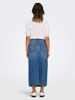 ONLLUMI Denim Denimskjørt Midiskjørt
