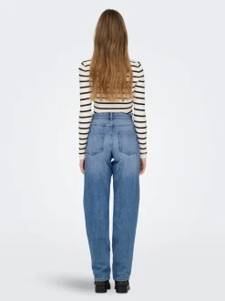 ONLLUMI Middels høy midje Mom Fit Jeans