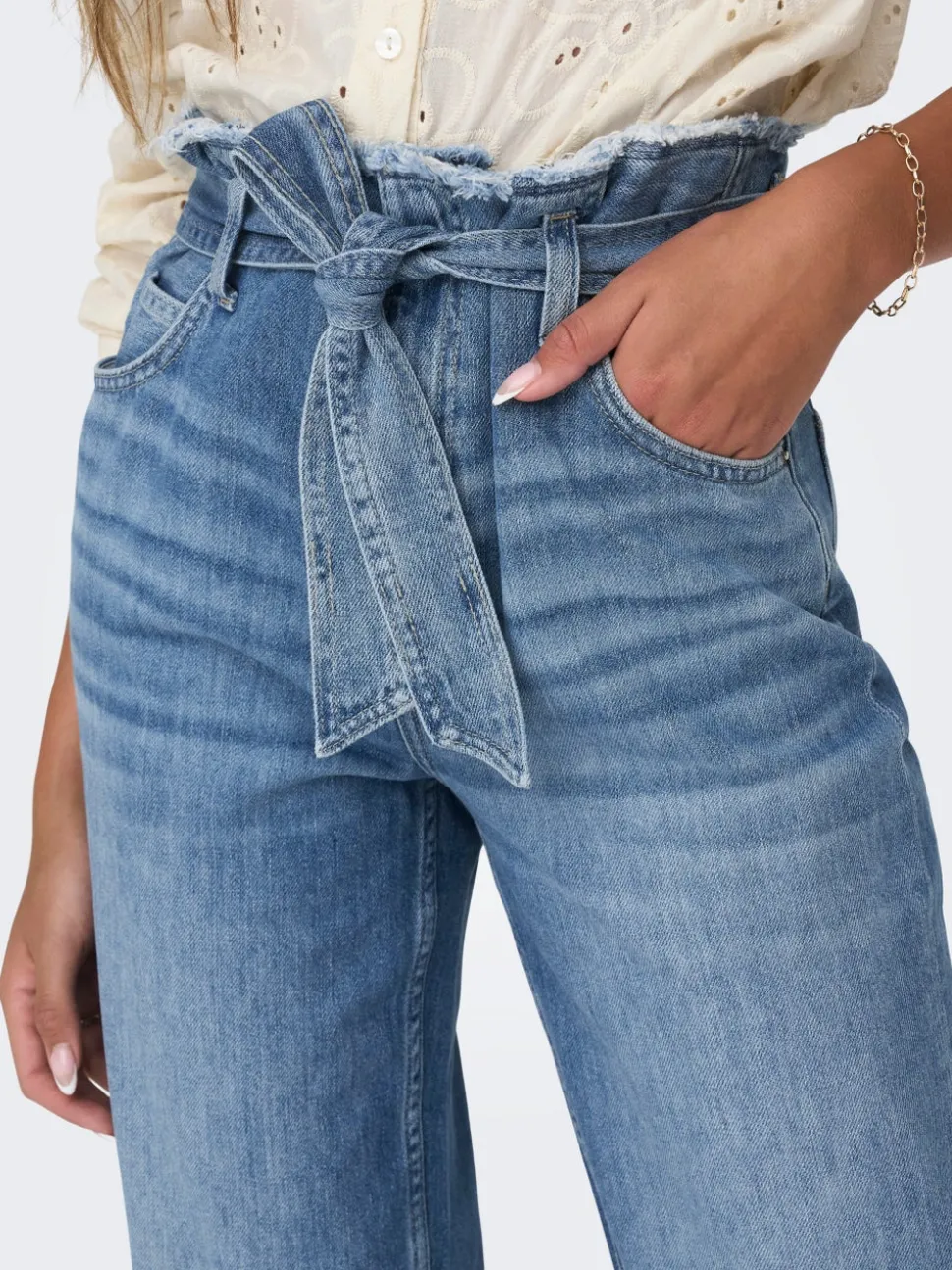 ONLMADDIE Høy midje Wide Leg Fit Jeans