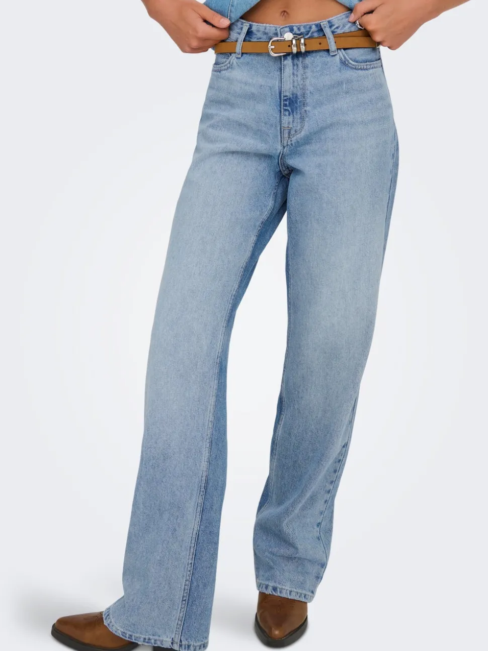 ONLMADDIE-O Høy midje Wide Leg Fit Jeans