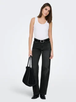 ONLMADDIE-O Høy midje Wide Leg Fit Jeans