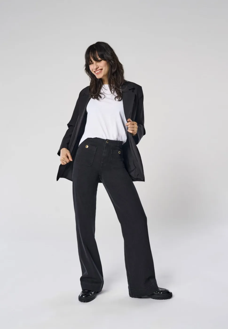 ONLMADELINE Høy midje Wide Leg Fit Jeans