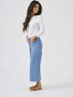 ONLMADISON Høy midje Wide Leg Fit Cropped Jeans