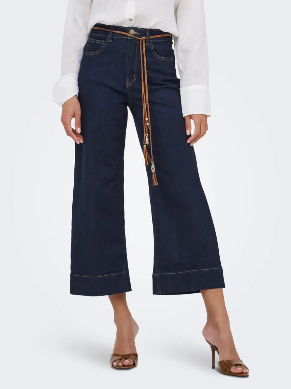 ONLMADISON Høy midje Wide Leg Fit Cropped Jeans