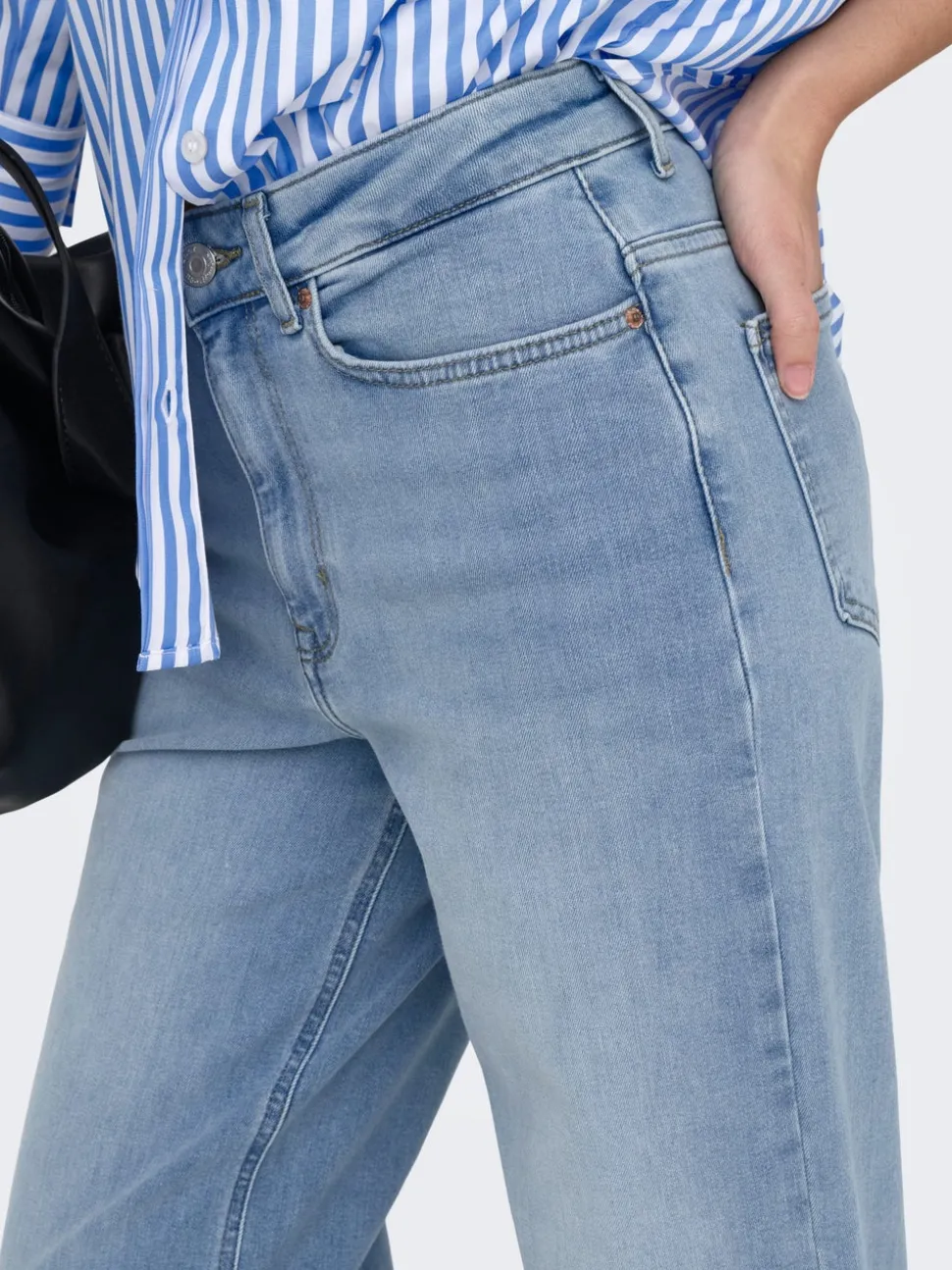 ONLMADISON Høy midje Wide Leg Fit Cropped Jeans